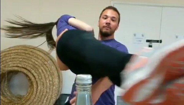 Human bottle opener: Bottlecap Challenge Acrobatic Style